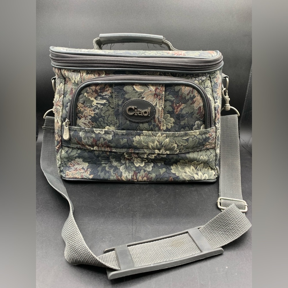 RETRO CIAO! FLORAL TAPESTRY LUGGAGE MAKEUP CARRYON BAG